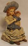 Colonial Style Mother and Child Figurine Collectible - So Cute!