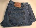 LEVI Strauss & Co. ORIGINAL 501 Blue Jeans - W 34 - L 32 - BUTTON FLY - Red Label
