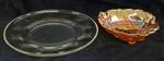 Deviled Egg Dish and Carnival Glass Candy Dish - PRETTY! Both in GREAT CONDITION!