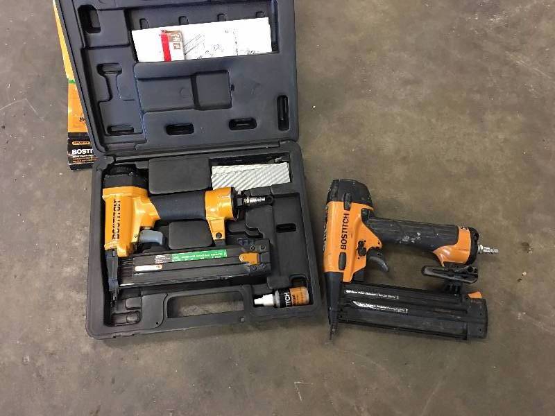 lot 137 image: Lot of 2 Bostitch air nail guns