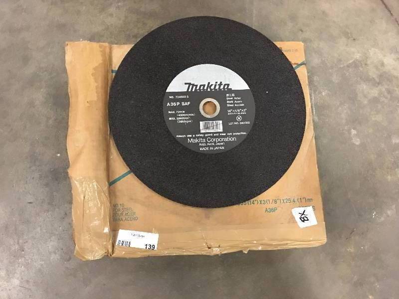 lot 139 image: Box of 14 Makita cut off blades