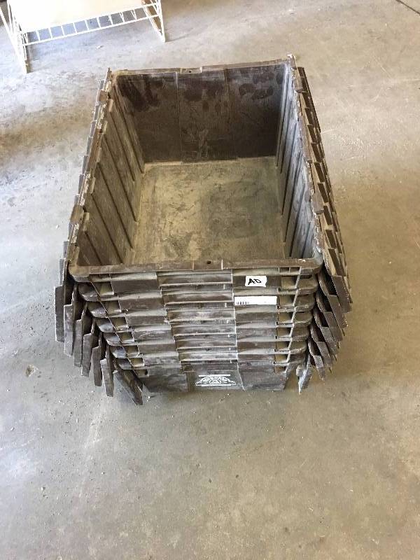 lot 114 image: Stack of stackable totes