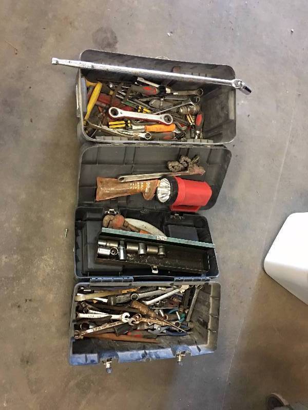 lot 144 image: 2 Tool boxes full of tools