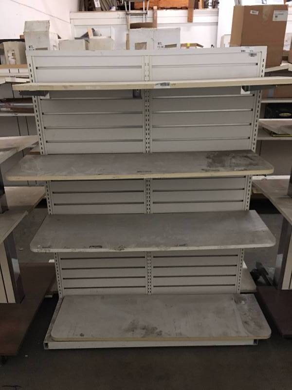 lot 173 image: Store merchandise rolling double sided  shelf