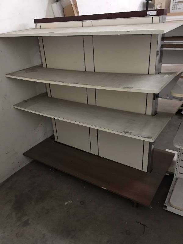lot 174 image: Store merchandise rolling double sided  shelf