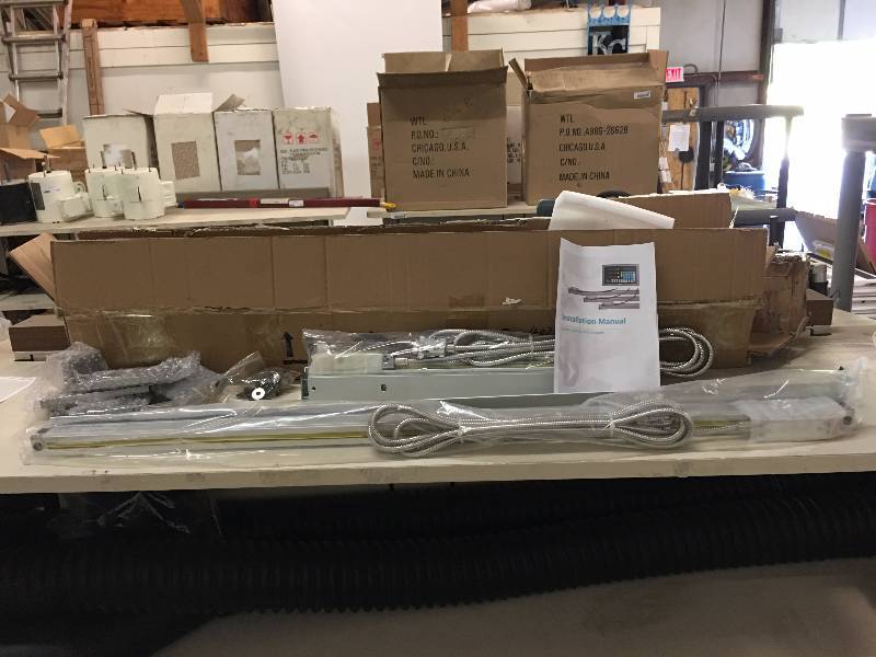 lot 590 image: SHARS LINEAR SCALES ONLY MODEL DC300-820MM AND MODEL DC300-320MM