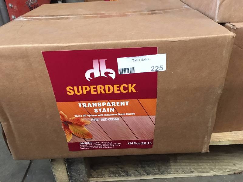 lot 225 image: SUPERDECK TRANSPARENT STAIN - 4 GALLONS
