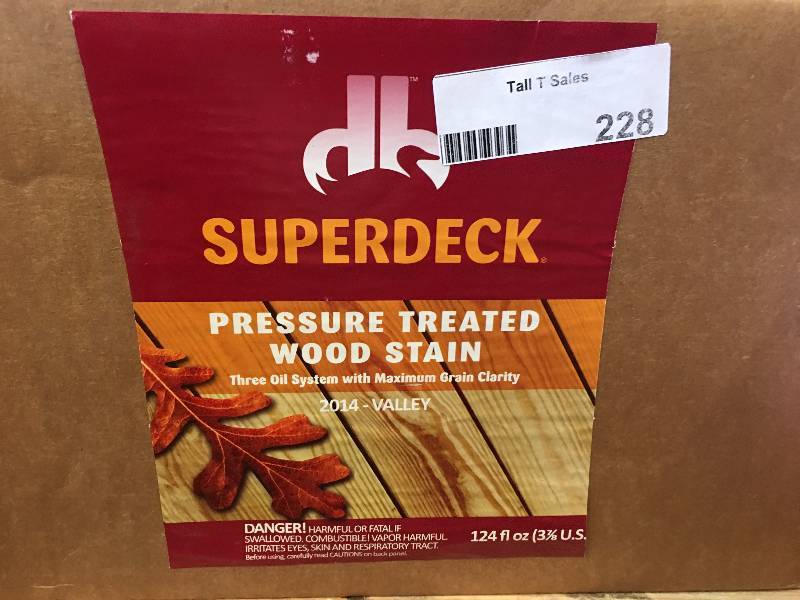 lot 228 image: SUPERDECK TRANSPARENT STAIN - 4 GALLONS