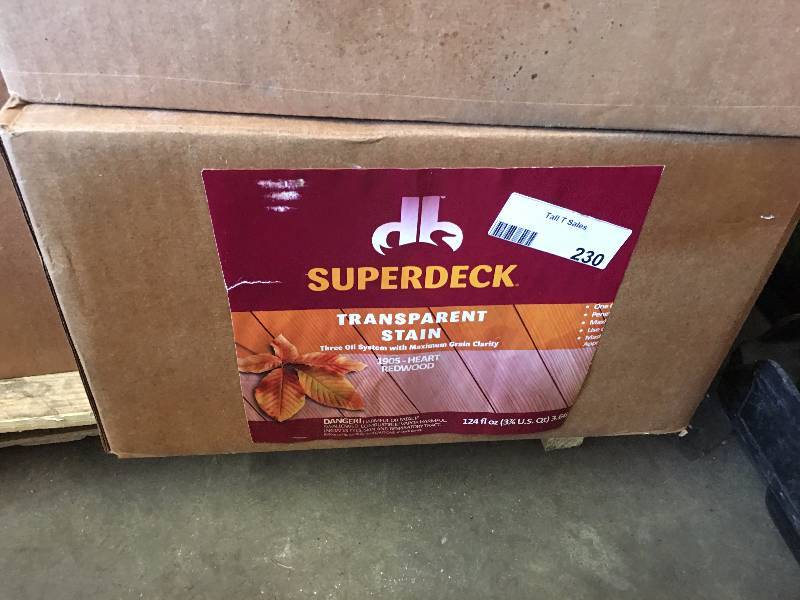 lot 229 image: SUPERDECK TRANSPARENT STAIN - 4 GALLONS