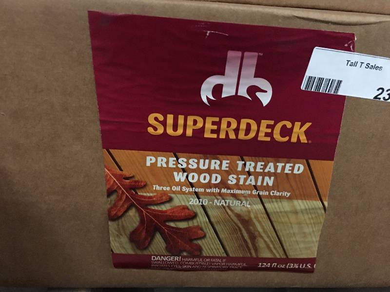 lot 236 image: SUPERDECK PRESSURE TREATED WOOD STAIN - 4 GALLONS