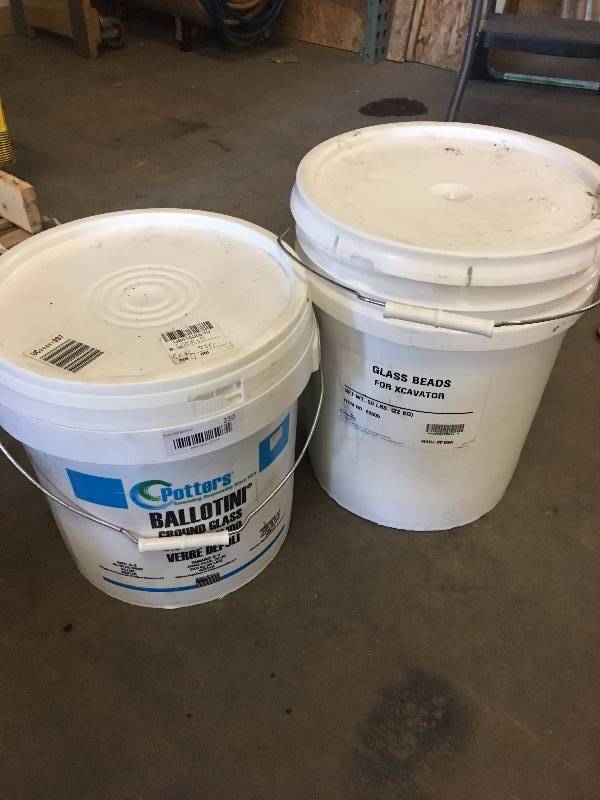 lot 230B image: LOT OF (2) 5 GALLON PAILS OF BLAST MEDIA