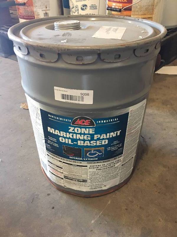 lot 9098 image: 5 GALLON ACE ZONE MARKING PAINT OIL BASED