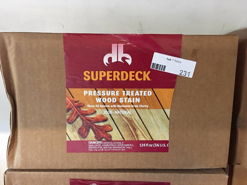 lot 232 image: SUPERDECK PRESSURE TREATED WOOD STAIN - 4 GALLONS