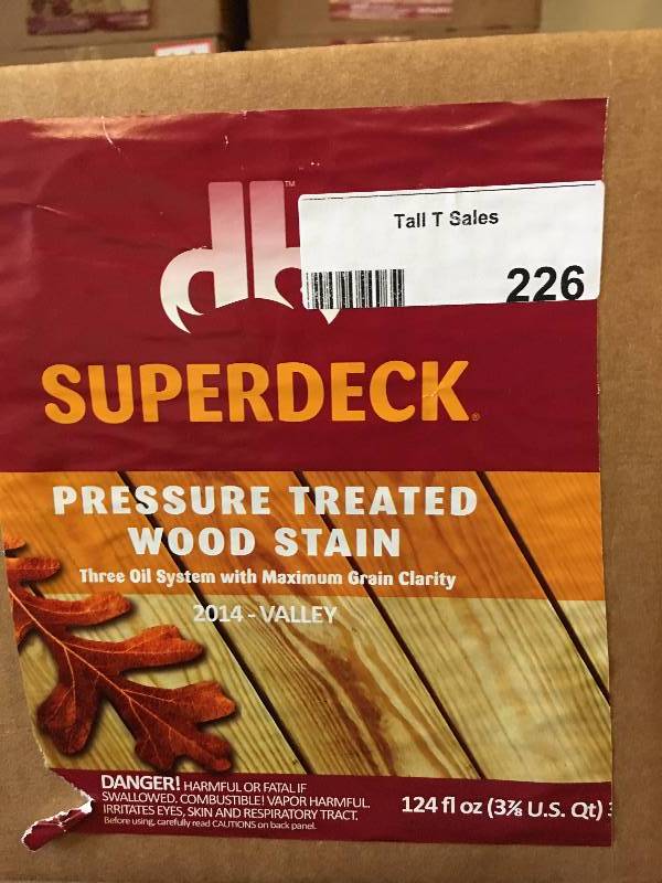 lot 227 image: SUPERDECK TRANSPARENT STAIN - 4 GALLONS