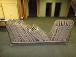 Lot of Folding Chairs with Cart