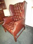 Leather Wingback Library Chair and More