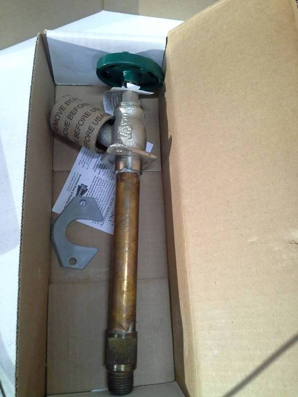 lot 8490 image: Arrowhead 486-06QT 6-Inch Self-Draining Anti-Siphon Frost Free Hydrant with 12-Inch Sweat or 12-Inch MIP Inlet Connection, Quick Turn Operation