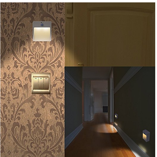 lot 8466 image: Motion Sensing 4 Pack LED Lights Stick Anywhere Sleep Friendly Night Light (Battery Operated)