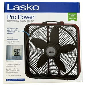 lot 1127 image: Lasko B20548 3 Speed Pro Power Box Fan