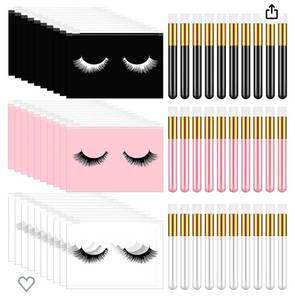 lot 1141 image: 60 Pcs Lash Shampoo Brushes Set, Nose Pore Deep Cleaning Brush Makeup Lash Aftercare Bags