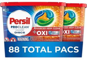 lot 1155 image: Persil Discs Laundry Detergent Pacs, Oxi, 44 Count, Pack of 2, 88 Total Loads
