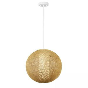 lot 3100 image: Globe Electric LED Integrated Natural Paper Twine Pendant