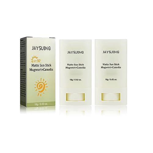lot 5928 image: Matte sun stick, MugwortCamelia,2023 New Sun Cream, Relief Sun Organic Sunscreen SPF50, Glow Deep Serum, for All Skin Types (2PC)