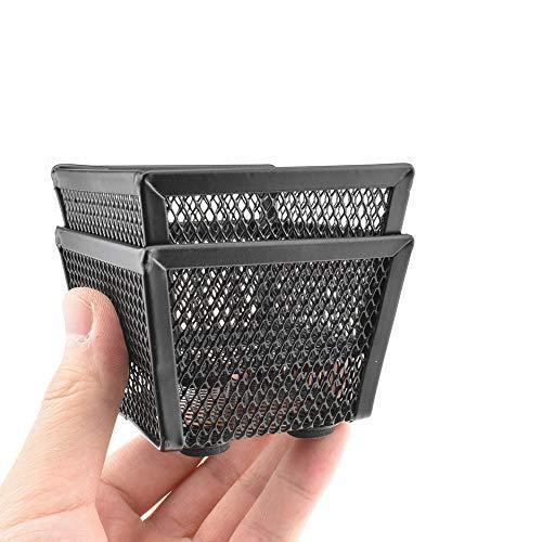 lot 1332 image: HAHIYO Stackable Paper Clip Mesh Holder cup 2.2 Height 2 Pack Black Sturdy PaperClip Holder Container for Desk Drawer Organizer Collection for Home Office School Soft Foam Feet No Sharp Edges
