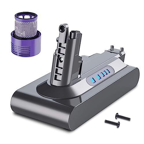 lot 4273 image: Bonacell Upgraded 6000mAh 25.2V Lithium Replacement for Dyson V10 Battery with Filter Compatible with Dyson V10 Animal V10 Absolute V10 Fluffy V10 Motorhead SV12 Clean Cordless Stick Vacuum Cleaner