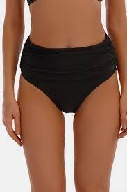 lot 5381 image: Womens High Waisted Ruched Swim Bottoms, S