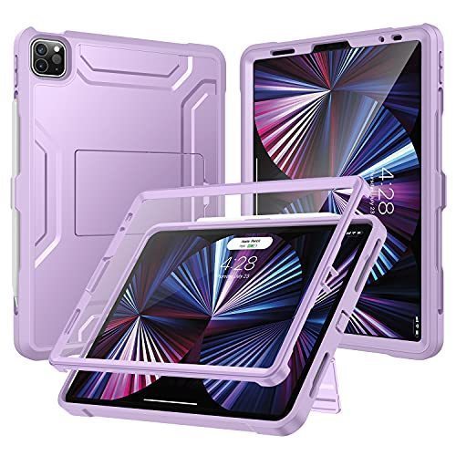 lot 9756 image: Soke Case for iPad Pro 11 Inch 2022202120202018iPad Air 5th4th Generation,Built-in Screen Protector - Support 2nd Apple Pencil Charging - Heavy Duty Rugged Protective Kickstand Case - Violet