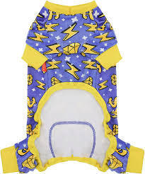lot 4398 image: Dog Pajamas Blue and Gold, XS
