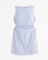 lot 3434 image: Womens Casual Linen Waist Cutout Summer Dress, L