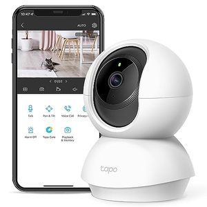 lot 9011 image: TP-Link Tapo PanTilt Security Camera for Baby Monitor, Pet Camera w Motion Detection, 1080P, 2-Way Audio, Night Vision, Cloud & SD Card Storage, Works with Alexa & Google Home (Tapo C200)