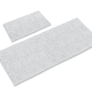 lot 9040 image: LuxUrux Bathroom Rugs 2 Piece Set Extra-Soft Plush Bath mat Shower Bathroom Rugs,1 Chenille Microfiber Material, Super Absorbent, White