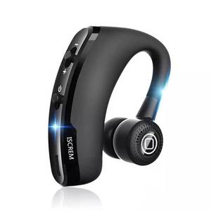 lot 9059 image: ISCREM Bluetooth Headset Wireless Business Single earpiece Voice Answer in Ear Earbuds for Trucker Driving Running 10 Hour Battery Noise Cancelling Headphones Black V9