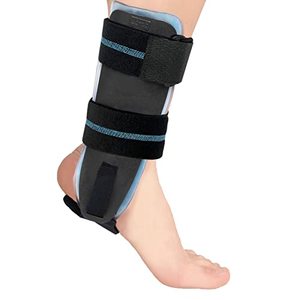 lot 9066 image: Velpeau Ankle Brace - Stirrup Ankle Splint - Adjustable Rigid Stabilizer for Sprains, Tendonitis, Post-Op Cast Support and Injury Protection for Women and Men (Gel Pads, Small - Left Foot)