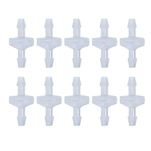 lot 9072 image: 10 Pack 14 inch Plastic Check Valve, One Way Barb Hose Inline Non Return For Fuel, Oil, Water, Air (14 inch)