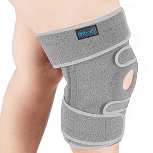 lot 9094 image: Nvorliy Plus Size Knee Brace for Knee Pain, Extra Large Knee Brace for Women and Men, Adjustable Knee Support with Side Stabilizers for Knee Pain Relief, Arthritis, ACL, LCL, MCL, Injury Recovery (XL2XL, Grey)