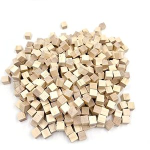 lot 9943 image: Wood Blocks for Crafts, Unfinished Wood Cubes, 1cm Natural Wooden Blocks, Pack of 300 Wood Square Blocks, Wooden Cubes for Arts and Crafts and DIY Projects
