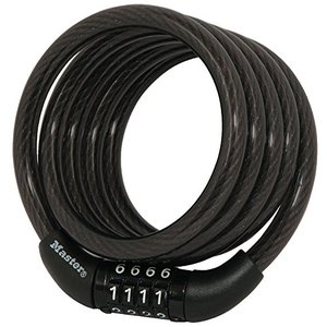 lot 9962 image: Master Lock Bike Lock Cable, Combination Bicycle Lock, Cable Lock for Outdoor Equipment, Black