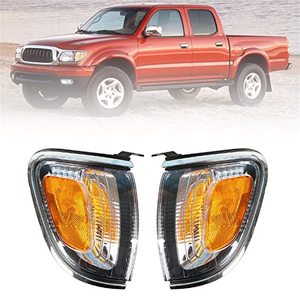 lot 9967 image: WFLNHB Front Driver and Passenger Side ParkingSide Marker Lights Replacement for Toyota Tacoma 2001-2004 Side Marker Corner Lights wChrome Trim 8162004090B0 TO2521162
