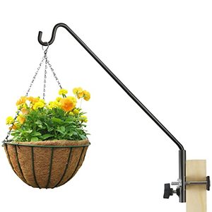 lot 9970 image: ERYTLLY Extended Rail Hook Fence Deck Hook Heavy Duty Bird Feeder Hook 360 Degree Rotary and Length Adjustable Plant Bracket for Bird Feeders, Planters, Suet Baskets, Lanterns, Wind Chimes and More