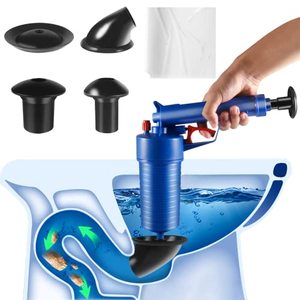 lot 9988 image: Toilet Plunger Set, Air Drain Blaster, Sink Plunger, Drain Clog Remover Tool, High Pressure Drain Blaster Gun Powerful Toilet Plunger-Blue for Sink, Toilets, Bathroom, Shower, Kitchen, Clogged Pipe