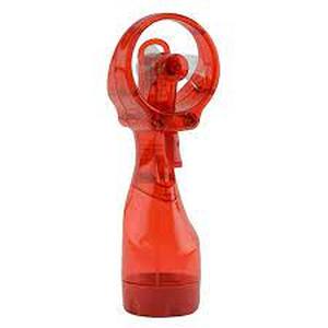 lot 9061 image: Deluxe Misting Spray Fan - Portable Water Fan - Battery Powered Handheld Colling Fan with Wide Opening For Ice