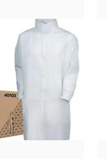lot 280016 image: Kimberly-Clark Professional 412-40103 Snapfront A10 Light Duty Labcoat - White