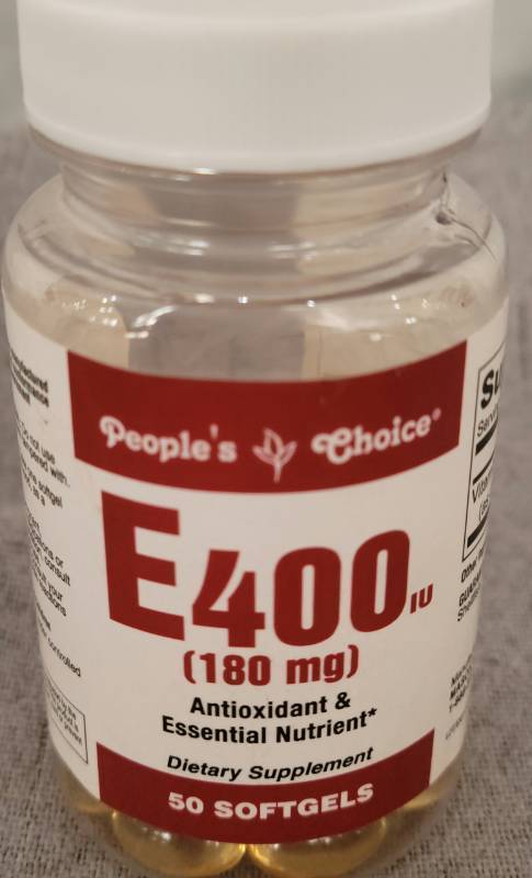 lot 500426 image: PEOPLES CHOICE E400 (180MG) 50 SOFTGELS