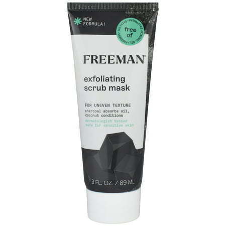 lot 500485 image: Freeman Exfoliating Charcoal & Coconut Facial Scrub Mask 3 fl. oz.  89 ml Tube
