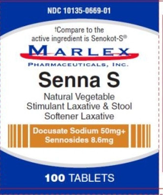 lot 500508 image: Senna 8.6 Mg & Docusate Sodium 50 Mg Marlex Senokot-s 100 Tablets Per Bottle