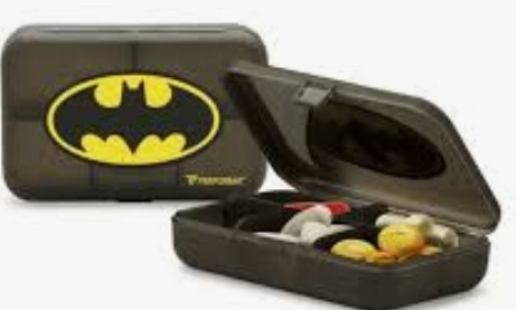 lot 500578 image: Performa Batman Vitamin Storage Chest Pill Container Case Holds Up To 800 Pills